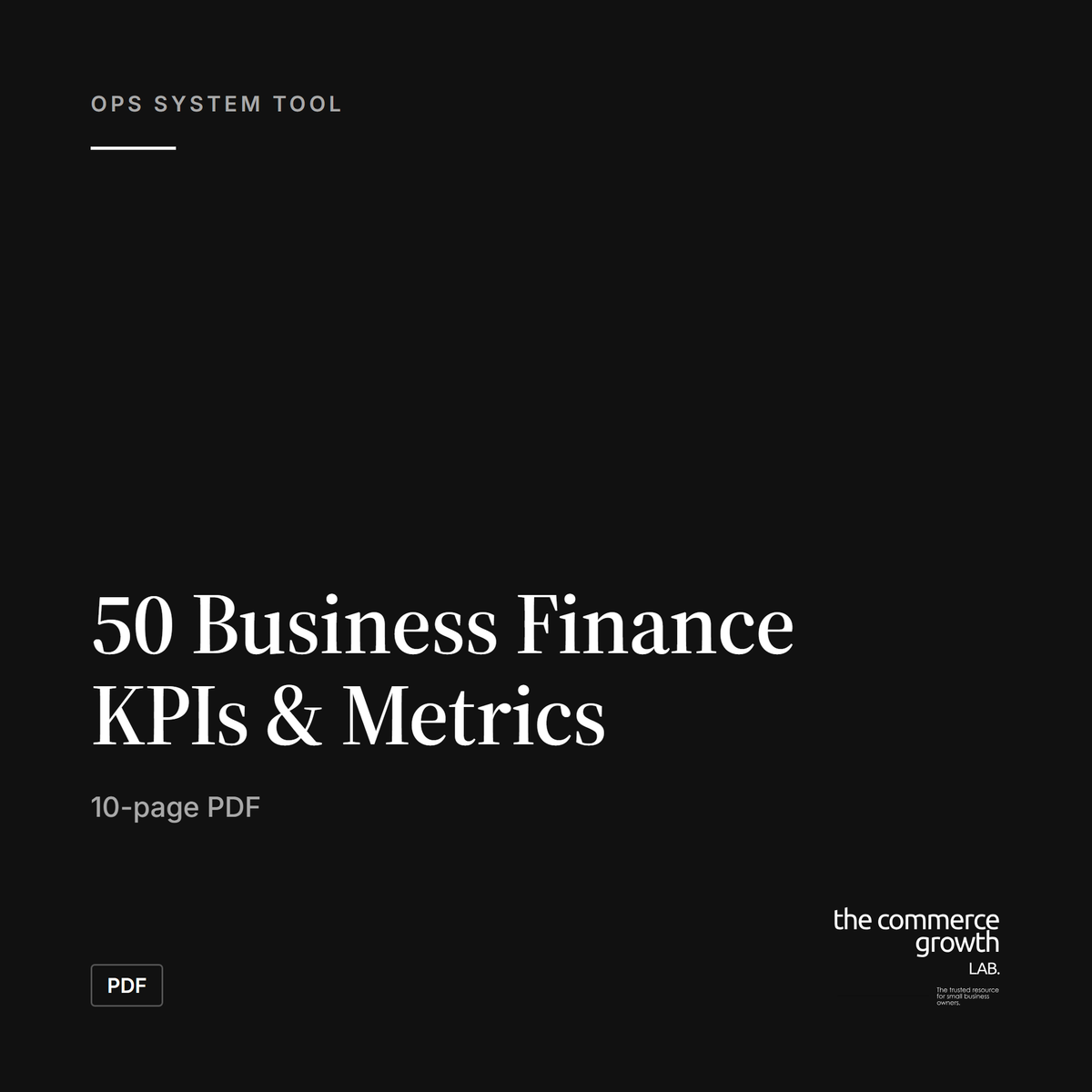 50 Business Finance KPIs & Metrics