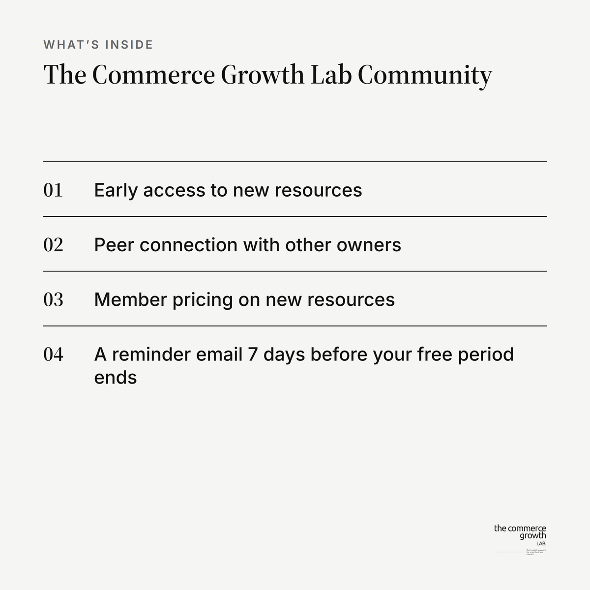 The Commerce Growth Lab Community