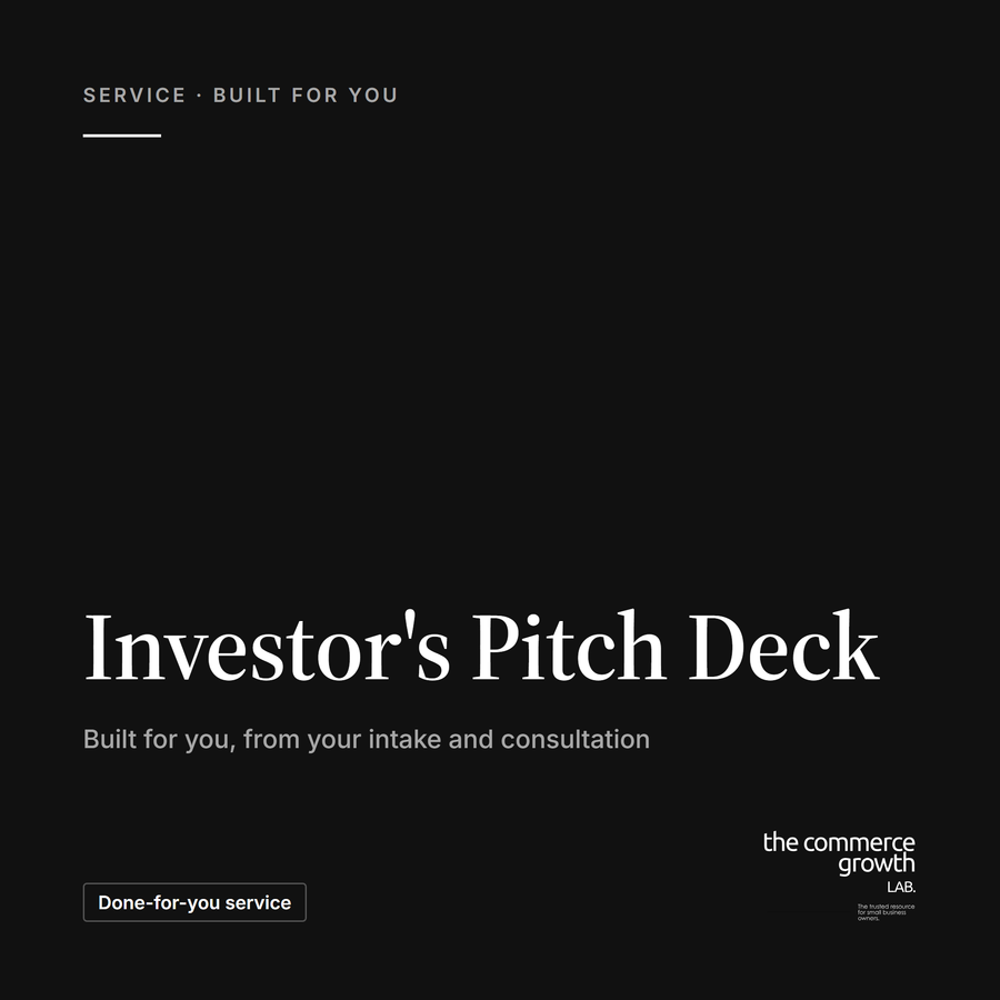 Investor's Pitch Deck, built for you