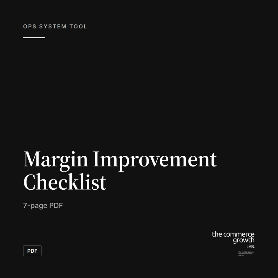 Margin Improvement Checklist