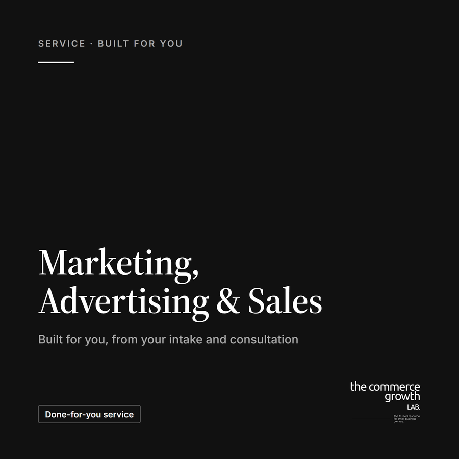 Marketing, Advertising & Sales, built for you