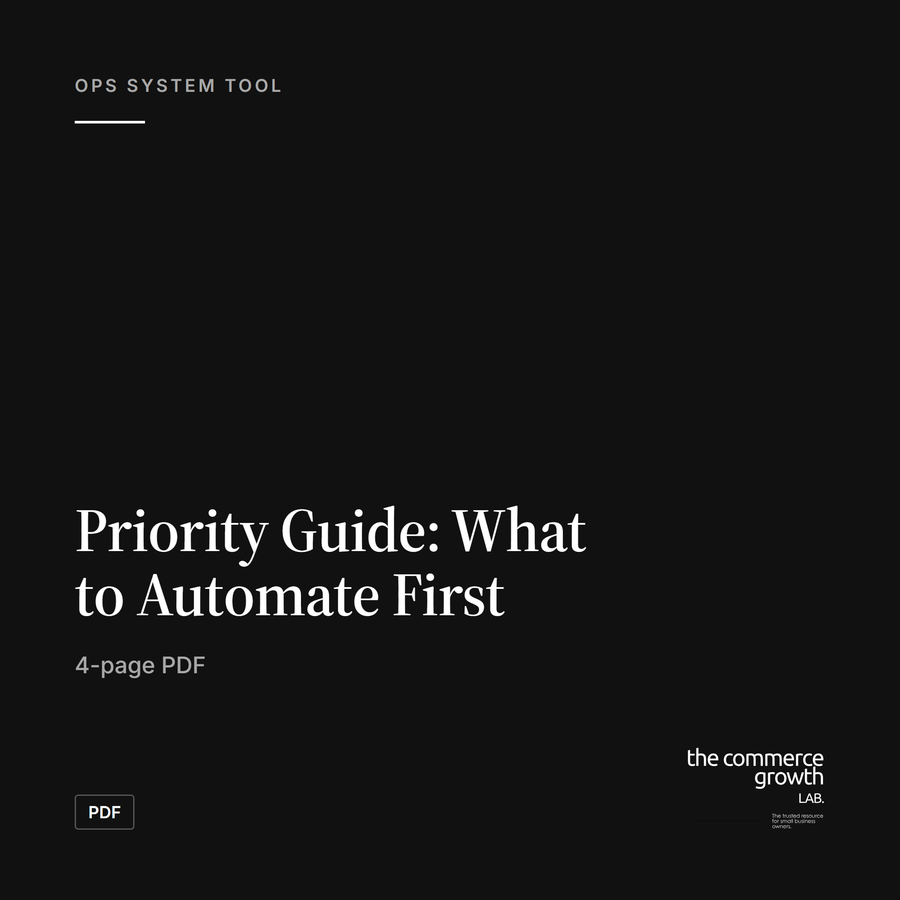 Priority Guide: What to Automate First