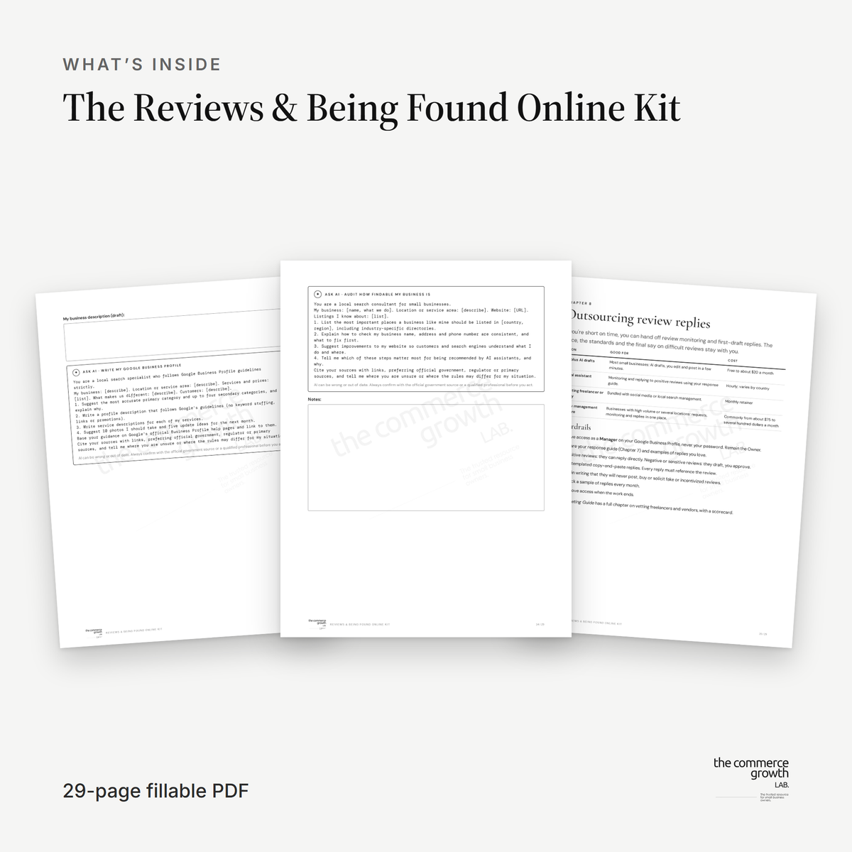 The Reviews & Being Found Online Kit