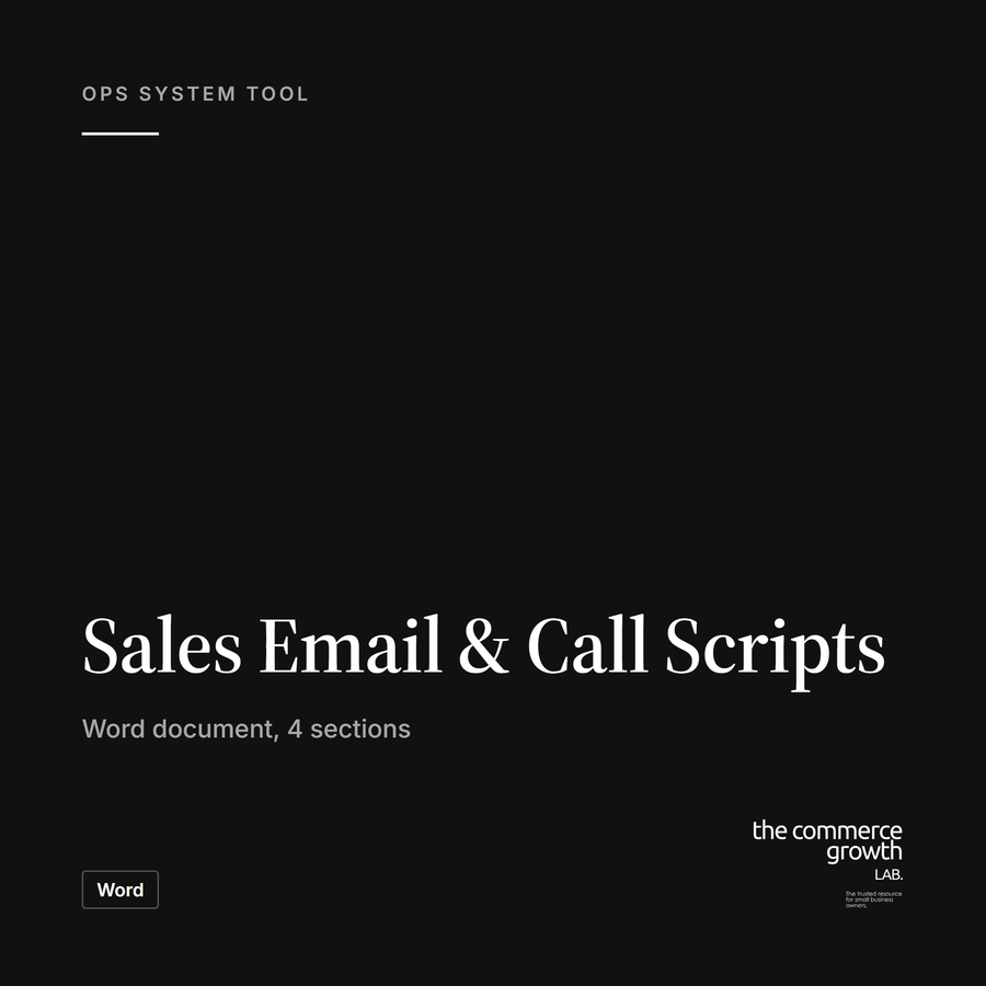 Sales Email & Call Scripts